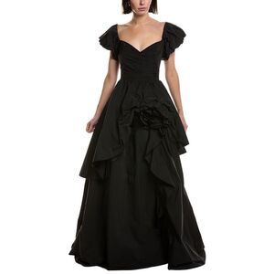 Marchesa Notte Womens  Taffeta Gown, Black